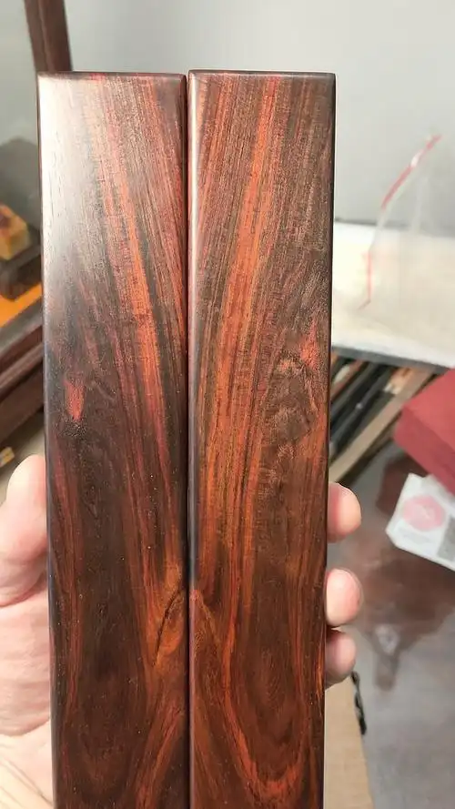 老挝大红酸枝一木对开镇尺