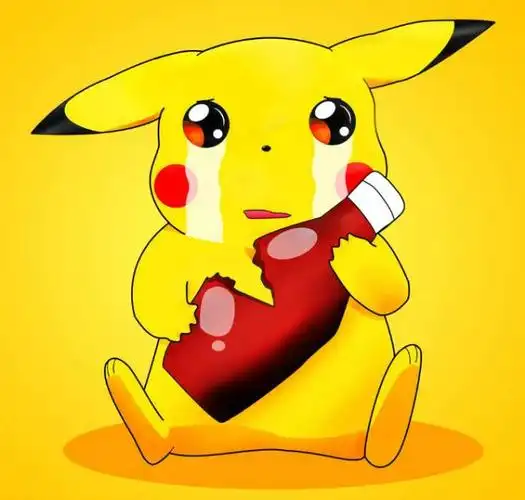 因为番茄酱而哭的皮卡丘