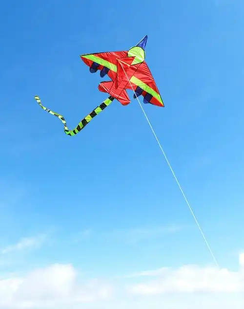 红色飞机风筝送100米拉力线