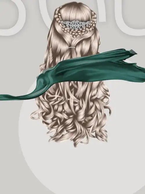 简约简洁美发造型广告模板海报背景素材