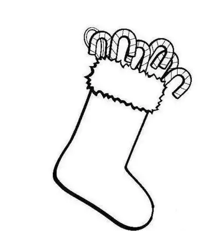 卡通圣诞袜子简笔画