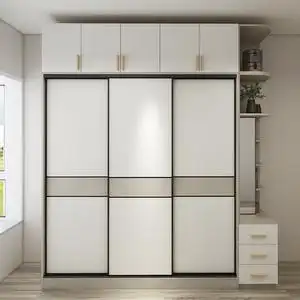 2021装修新款衣柜推拉门定制现代简约卧室壁橱门定做实木滑动移门