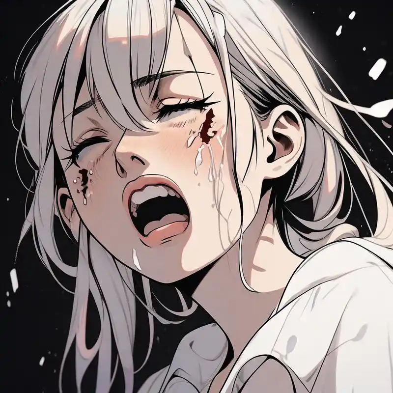 动漫女生哭泣头像💦太让人心疼了!