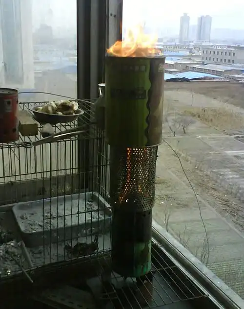 高挑的站立着--给网友做的木柴气化炉[组图]