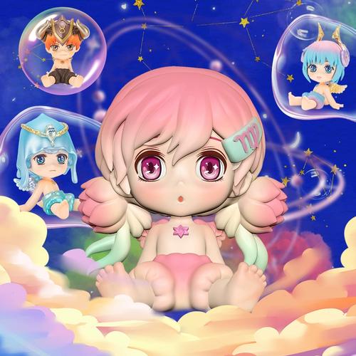 12星座潮玩q版星座粘土人公仔替换gsc素体手办圣诞节新年礼物玩具