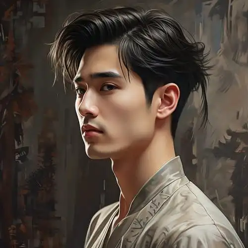 帅气男生真人侧脸头像