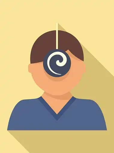 心理学家的催眠图标心理学家的催眠矢量图标的网页设计的平面插图心理