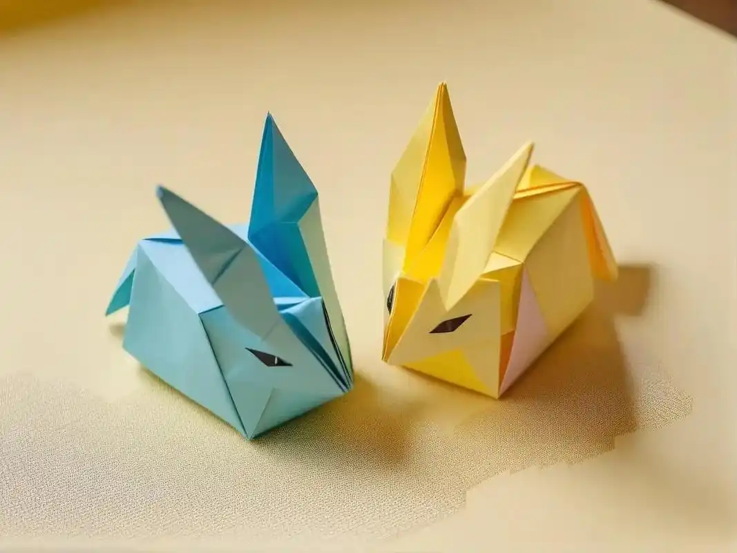 来学一个超可爱的折纸小兔子吧!