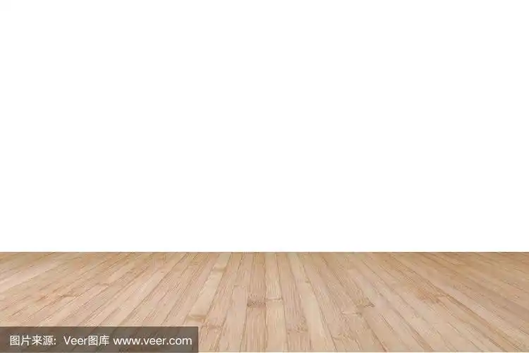 木地板与空白的白墙背景纹理