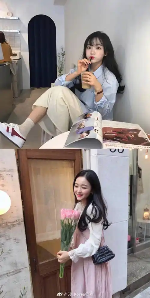 甜美风妹纸的拍照pose参考