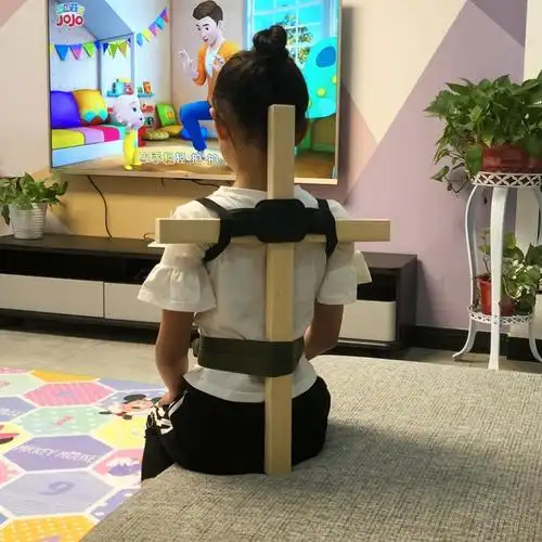 军姿矫正驼背神器十字架儿童坐姿器防学生支架坐姿矫正器