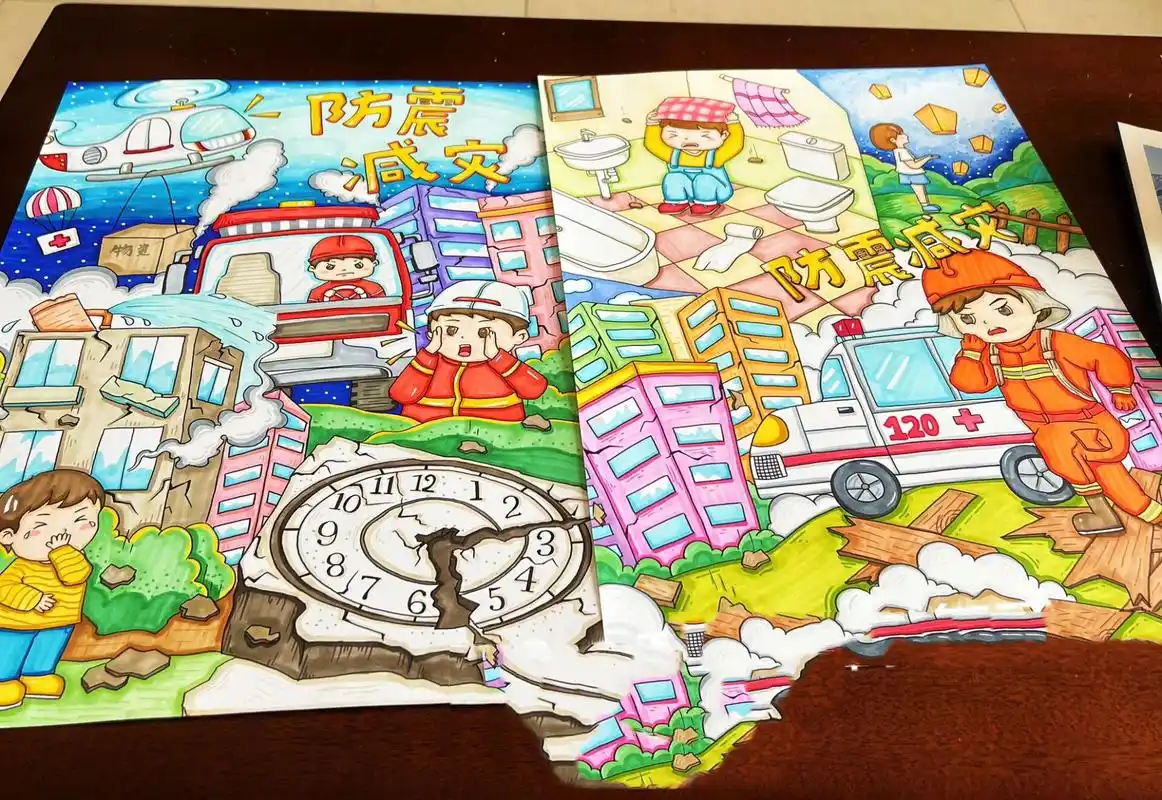 防震减灾主题画