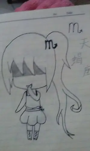 q版十二星座萌图简笔画星座少女-----摩羯十二星座的漫画少女图简笔画