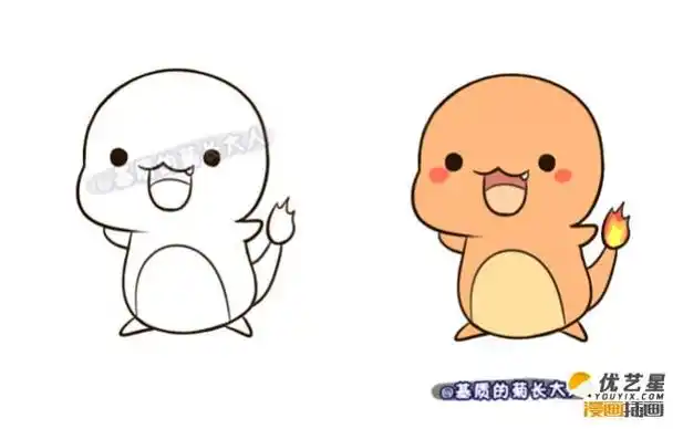 日月神奇宝贝简笔画