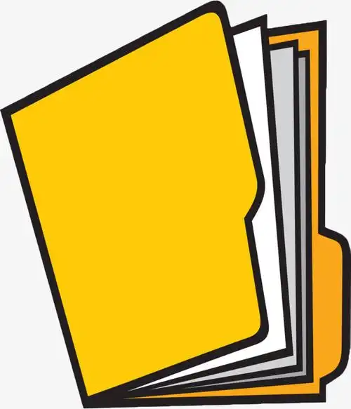 手绘黄色文件夹