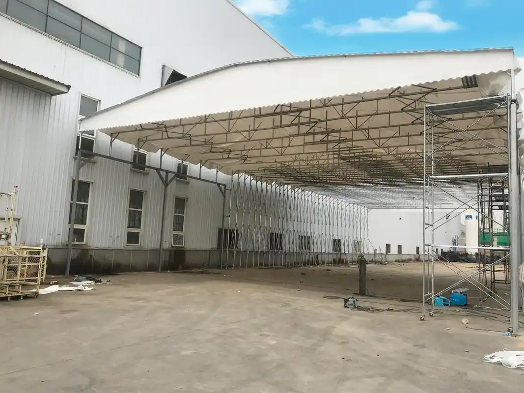 定做户外移动推拉雨棚伸缩雨棚大型仓库棚伸缩遮阳蓬