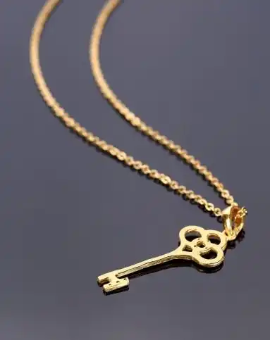 萃华cui hua珠宝专场足金吊坠 简心系列 初恋密钥 2.