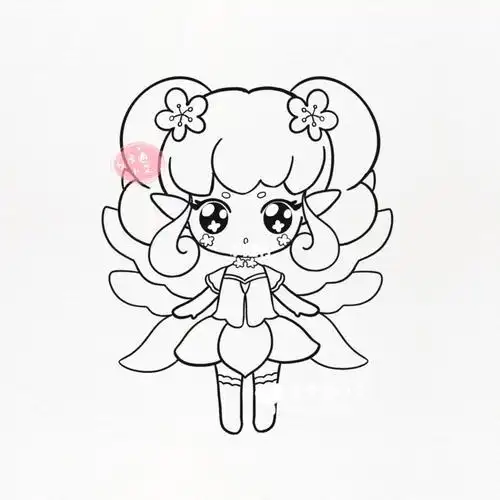 一笔一笔教我画丁香花精灵王简笔画