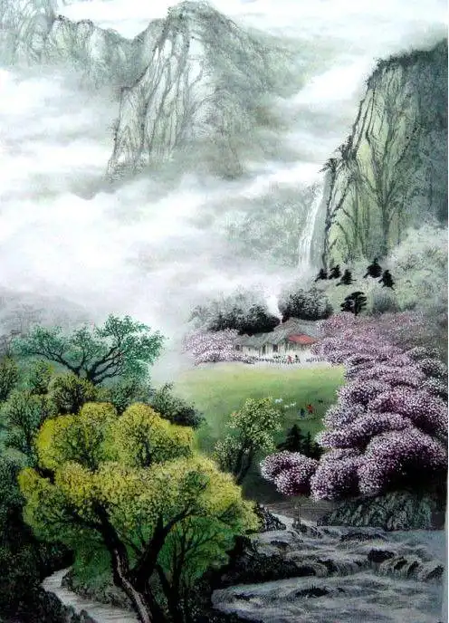 【彩墨山水画家张继强作品赏析】