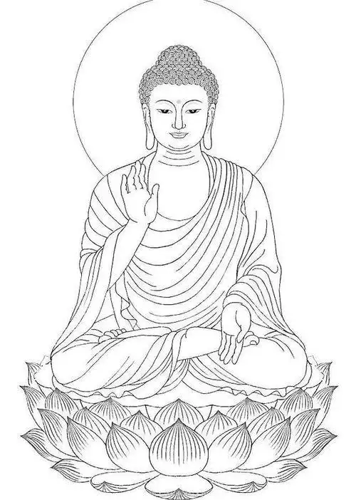 佛像简笔画云冈石窟佛像简笔画