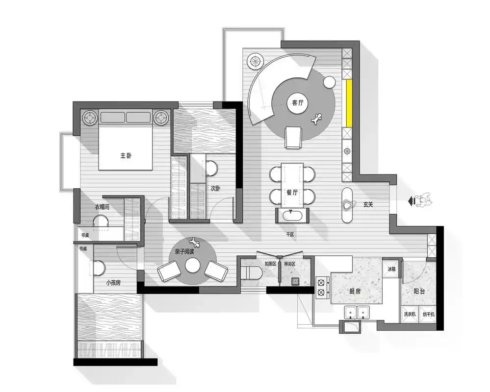 常规三房户型方案设计优化