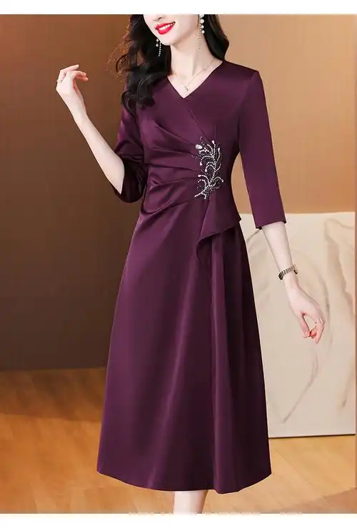 大牌喜婆婆婚宴装平时可穿五一结婚礼服高贵裙子年轻洋气妈妈喜服