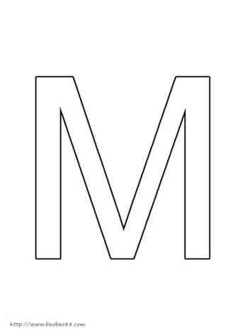 26个字母涂色卡26p字符图形简笔画涂色图片 - 宝宝吧