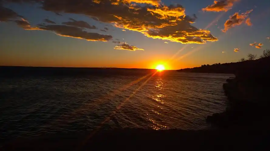 海上落日风光图片,图片,壁纸,自然风景-桌酷
