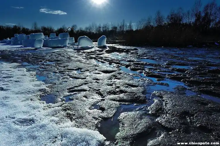 冰雪融化图
