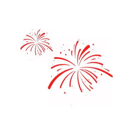 红色烟花礼花效果简笔画701792png图片素材