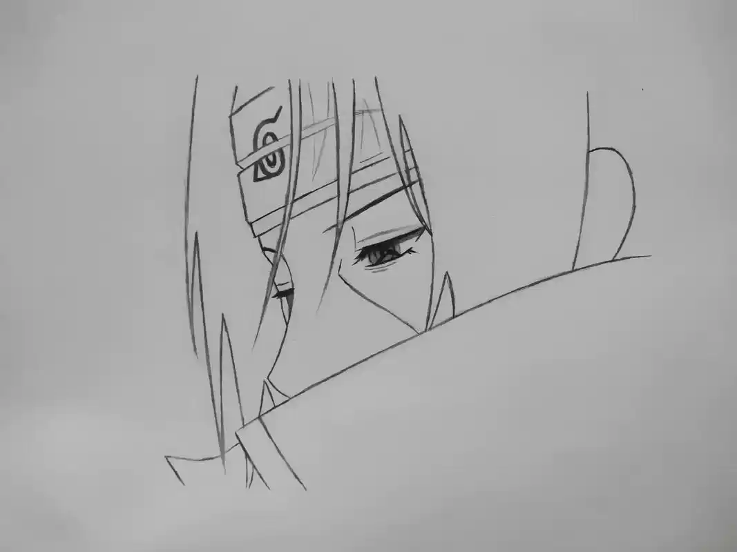 此刻的你在想什么呢.#宇智波鼬 #手绘  - 抖音