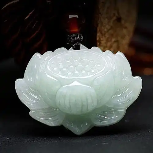 批发玉石翡翠玉吊坠挂件翡翠莲花朵流苏玉器礼品饰品配件