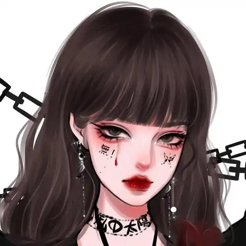 高清超酷的黑暗萝莉动漫头像图片