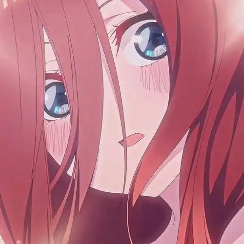 《五等分的新娘》中野三玖的脸红瞬间,无限娇羞,动漫头像自剪