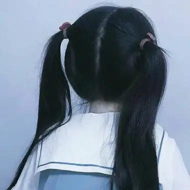 双马尾软妹背影女头,女生头像图片