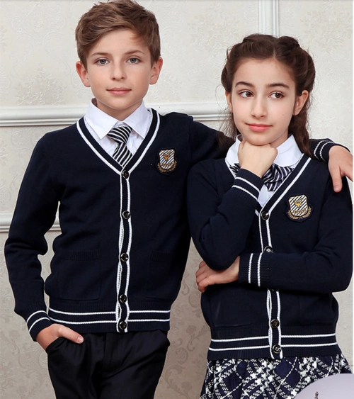 斯普荣贵族幼儿园服贵族校服英伦风轻奢小学生校服针织衫套装新款