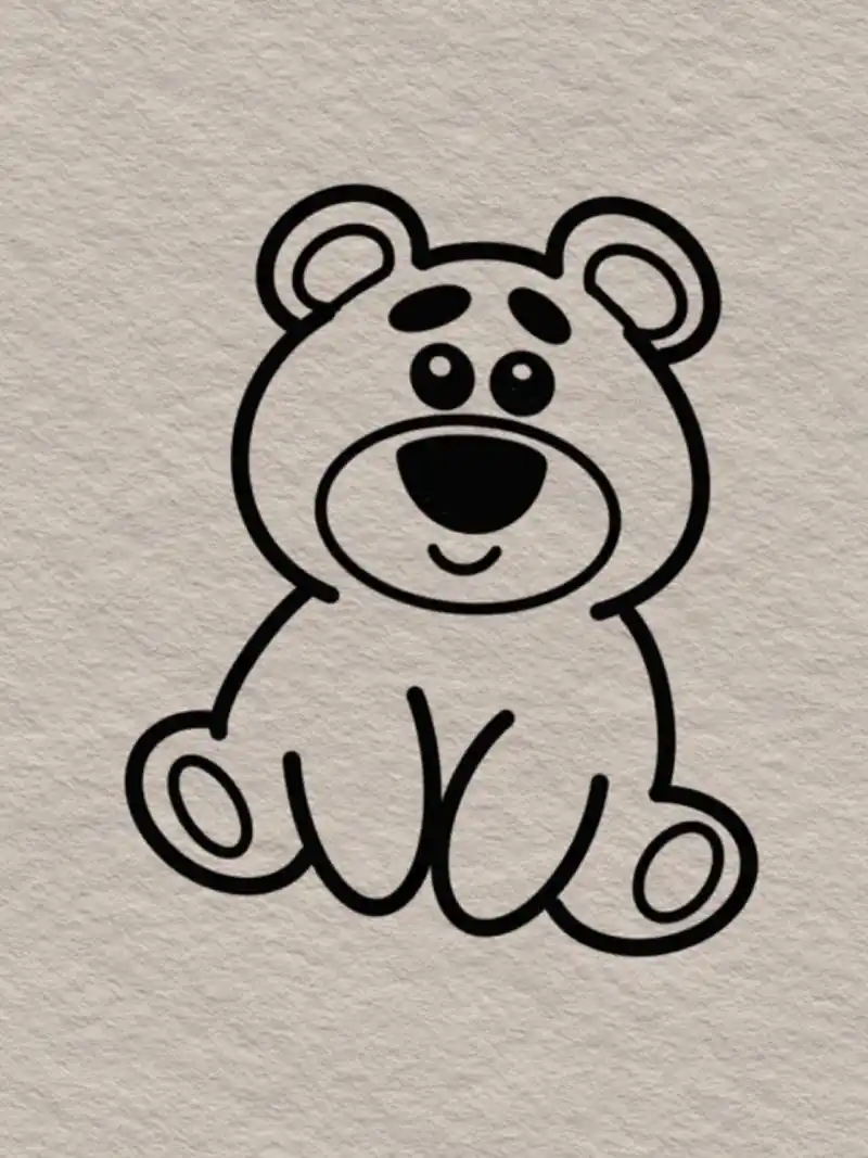 简笔画～草莓熊91 草莓熊