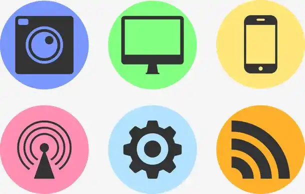 数码产品信号标志矢量图