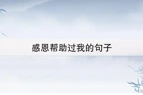 全文摘要:(1)关于感恩帮助的经典句子(2)感谢别人的帮助的句子 感谢