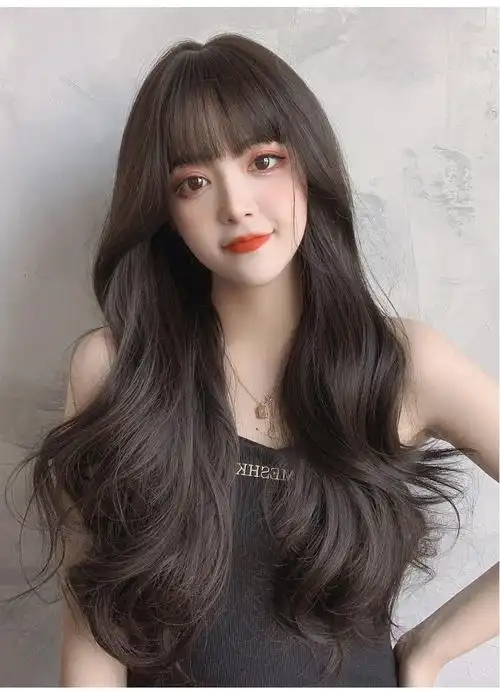 唐妮假发女中长发卷发大波浪自然全头套式气质发型圆脸假头发发套蜜茶