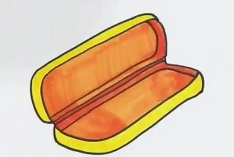 彩色简笔画,简单简笔画,简笔画教程,铅笔盒简笔画,简笔画图片