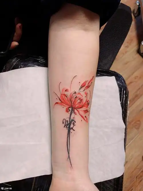 彼岸花_纹身图案手稿图片_艾加纹身的纹身作品集