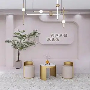 3d立体几何造型墙纸高级感直播间带货背景墙男装服装店美容院壁纸