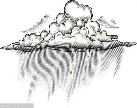 暴风雨场景简笔画