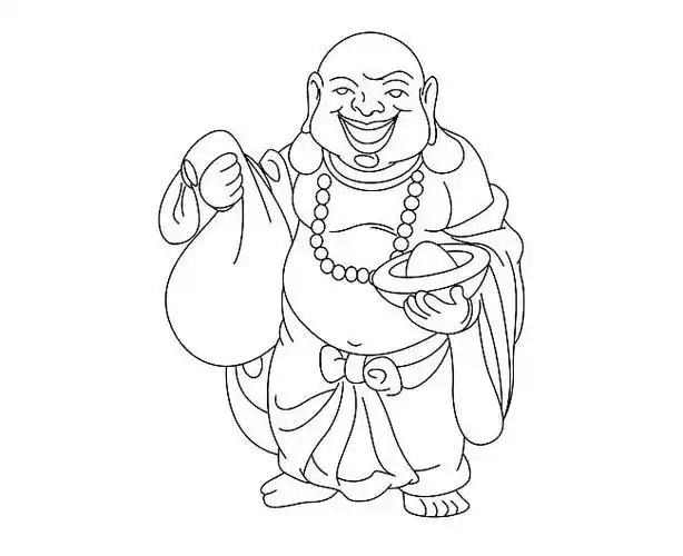布袋和尚简笔画