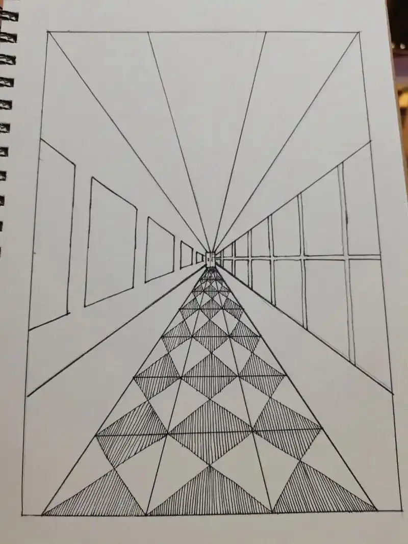 控笔练习/一点透视学起来(附步骤图)/day30 控笔练习第30天 	 线条