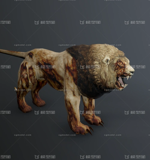 低模狮子 僵尸狮子 僵尸 狮子  僵尸 丧尸  活死人 游戏僵尸 尸体