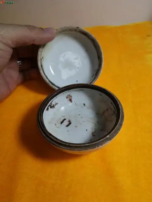 民国红狮子印泥盒