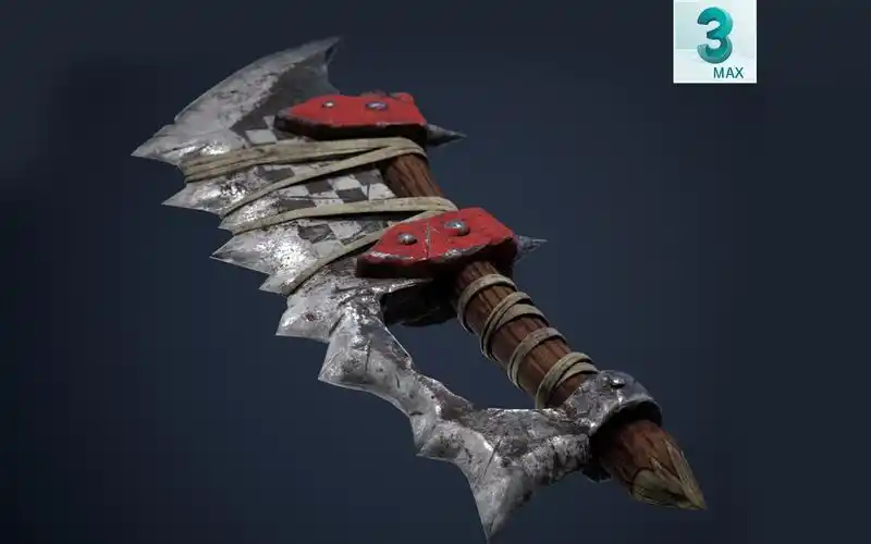 3dmaxzb雕刻次世代基础武器锯齿尖刀全流程制作讲解