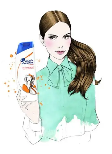 英国miss led商业插画设计之海飞丝